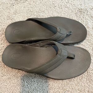 OluKai Green Flip Flops